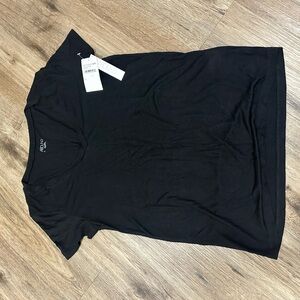 Nordstrom Black V-Neck Short Sleeve Tee